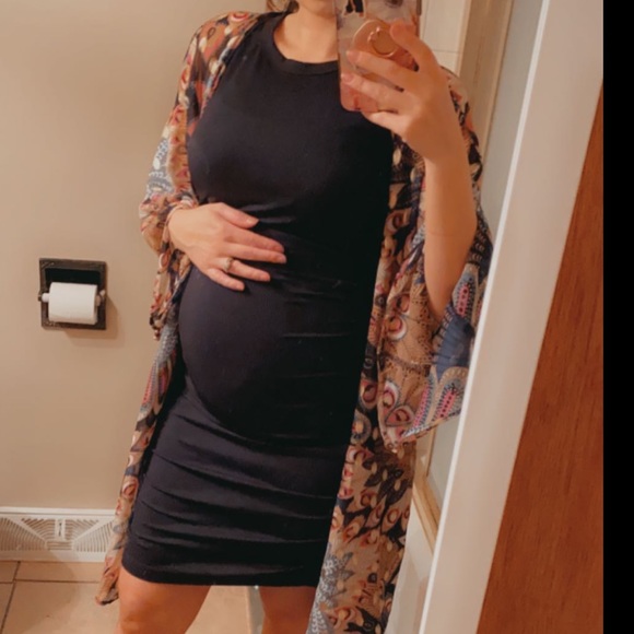 Navy blue maternity tank dress - size small - Picture 2 of 2